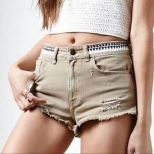 PacSun Tan Jean Shorts